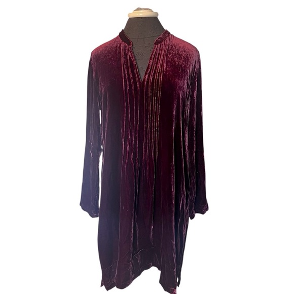 SUNDANCE Silk Blend Crushed Velvet Long Sleeve Enchantment Dress, Oversized SM - Picture 7 of 7